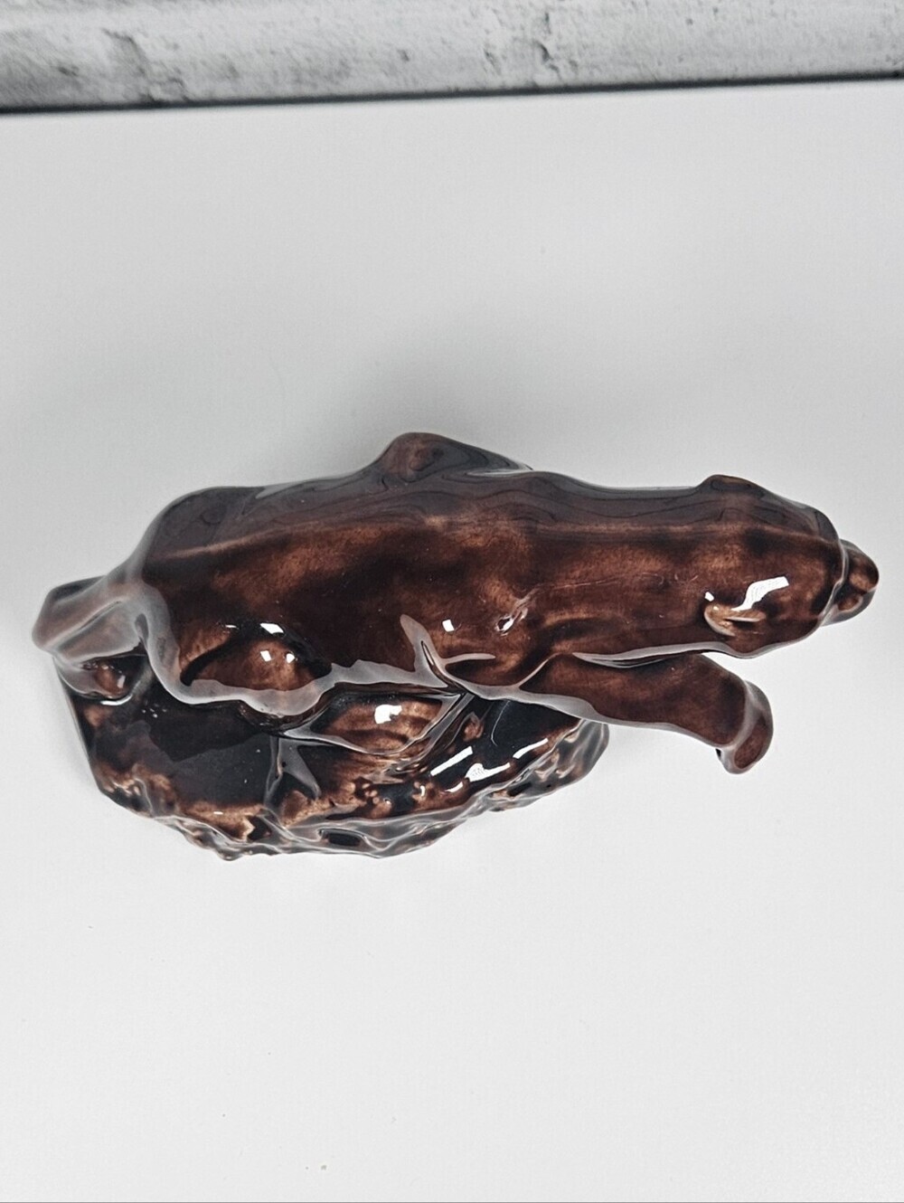 Blue Mountain Pottery Brown Cougar Panther Figurine Canadian Art Pottery - Picture 10 of 12